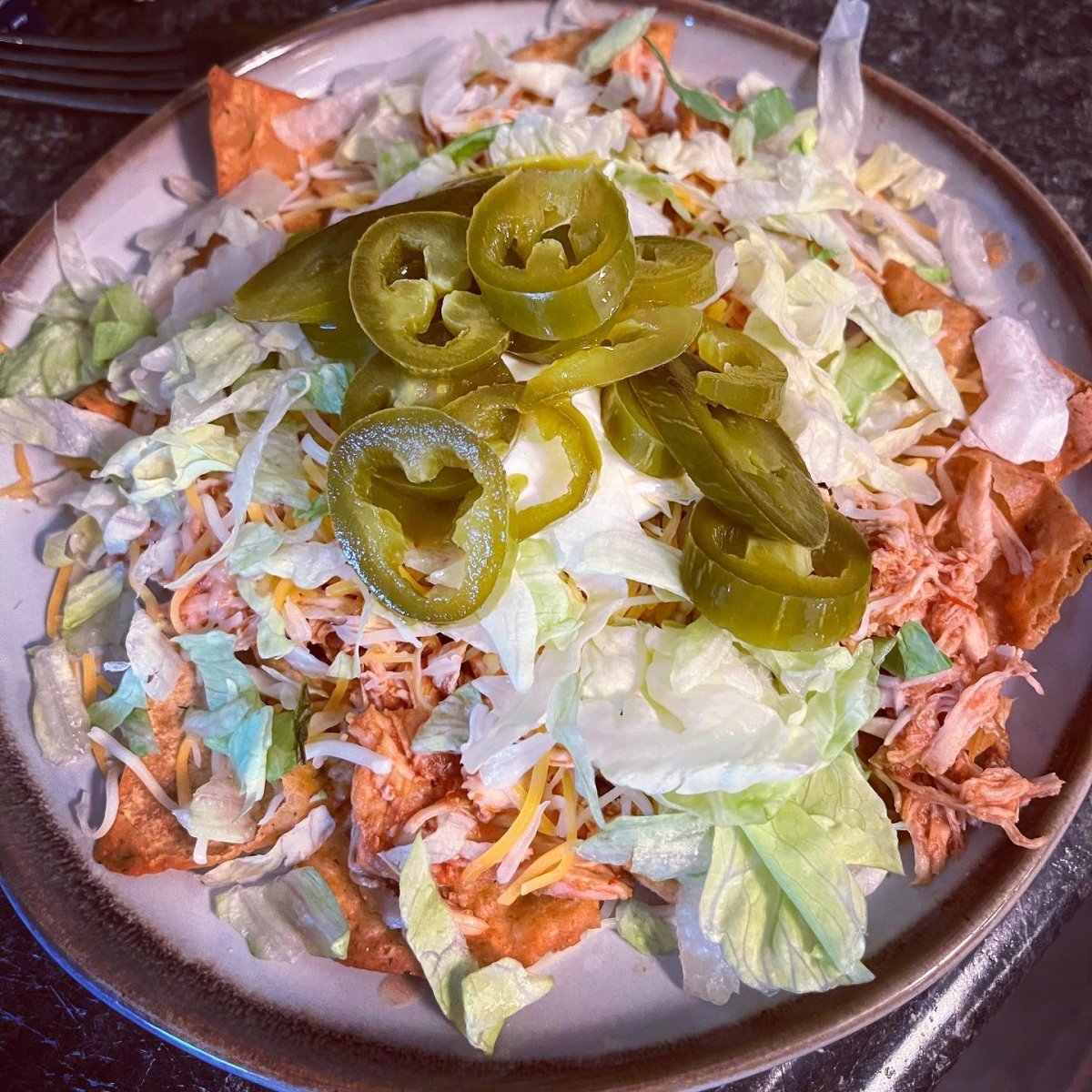 CrockPot Chicken Nachos