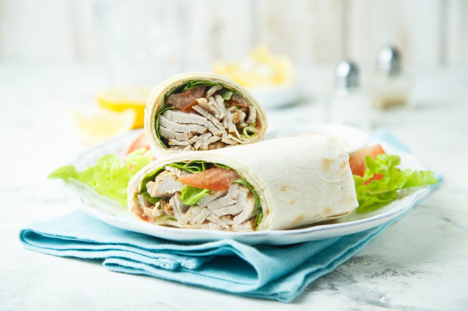 Low Carb Chicken Caesar Wrap