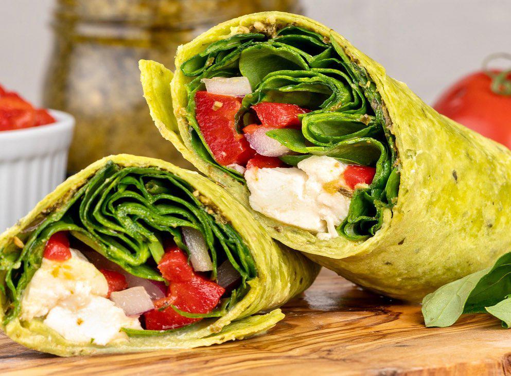 Savory Spinach Pesto Wrap 🌿