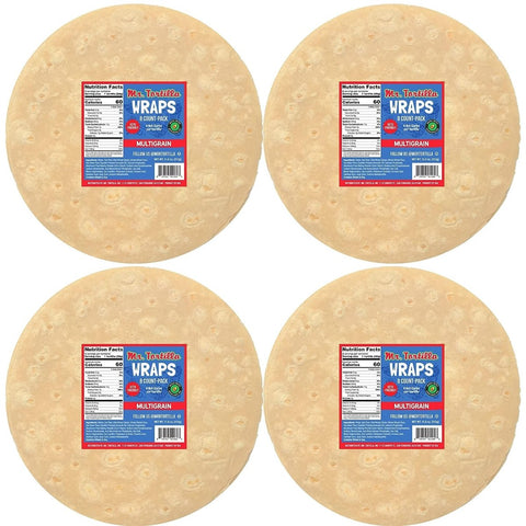 4 Net Carb Wraps - Multigrain 32 Wraps - Mr. Tortilla Store