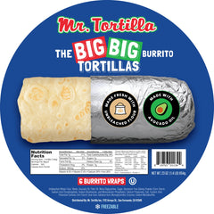 BIG BIG Burrito Tortillas - 12 Wraps - Mr. Tortilla Store