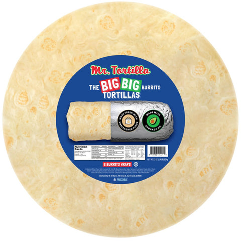 BIG BIG Burrito Tortillas - 12 Wraps - Mr. Tortilla Store