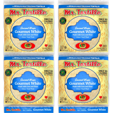 Mr. Tortilla 60 Calorie Gourmet Wrap - Artisan Flour Tortillas - Mr. Tortilla Store